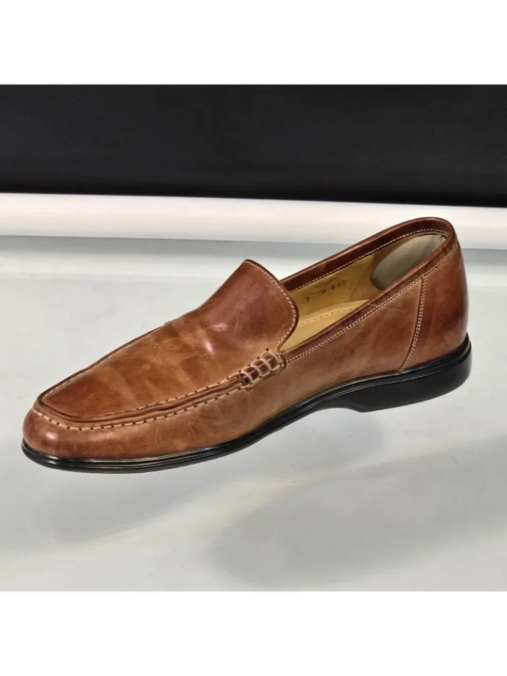 Cole Haan NikeAir Slip On Loafers Sz 7 Brown Leather Classic Preppy Italy